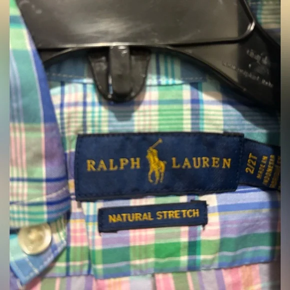 NWT Ralph Lauren Boys 2T Spring II Easter Pastel Plaid Button Down Shirt - Picture 4 of 7